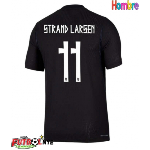 Camiseta Noruega Jorgen Strand Larsen #11 Visitante Equipación Mundial 2026 manga corta